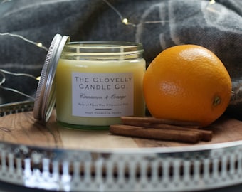 Cinnamon & Orange Scented Aromatherapy Soy Wax Vegan Candles