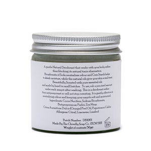 Natural Deodorant Balm with Pure Essential Oils Handmade in UK image 3