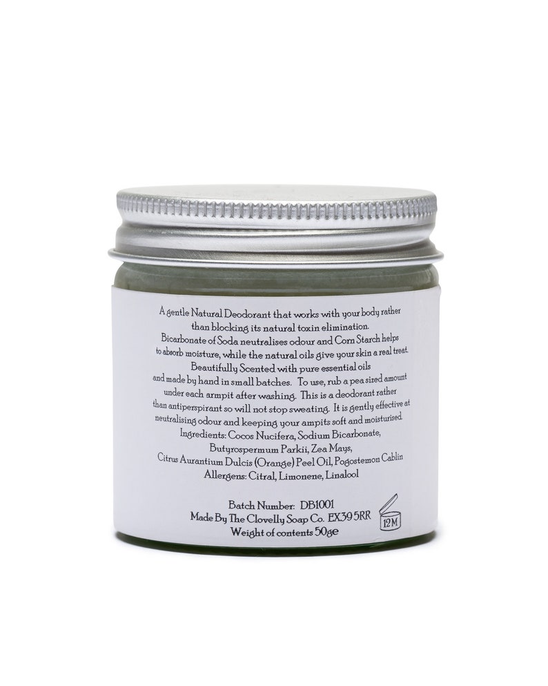Natural Deodorant Balm with Pure Essential Oils Handmade in UK image 3