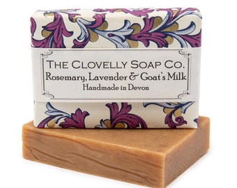 Rosemary, Lavender and Goats Milk Handmade Soap Bar - Essential Oil Soap