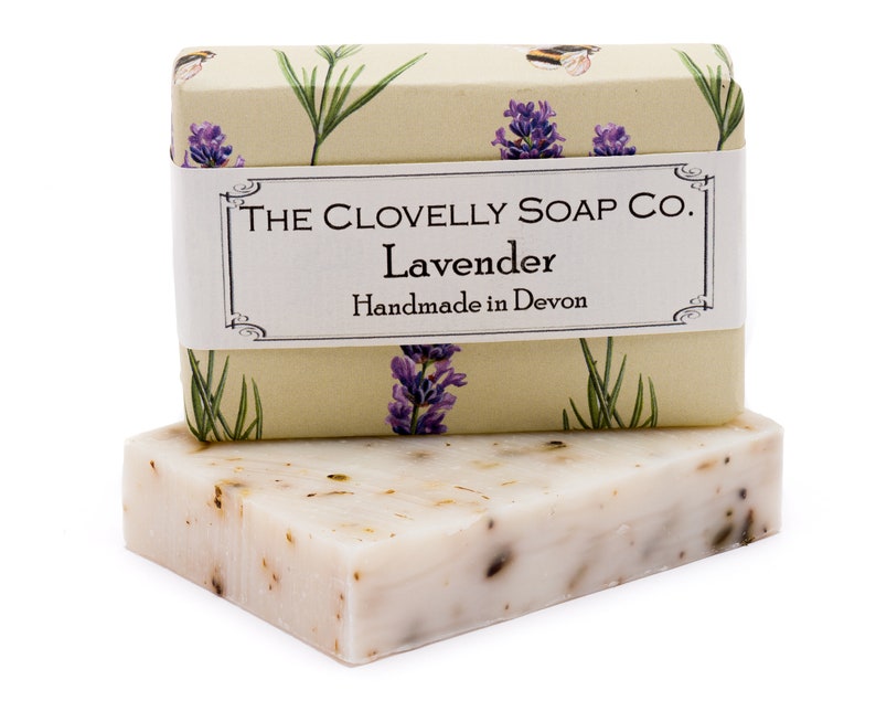 Lavender Natural Vegan Soap Bar - Handmade in England image 1