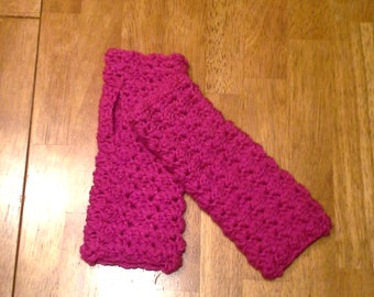 Puffy Shell Stitch Fingerless Gloves