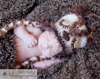 Woodland Owl Earflap Hat