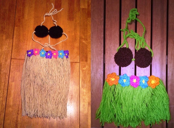 Crochet Hawaiian Luau Outfit 2 Piece Set Etsy UK