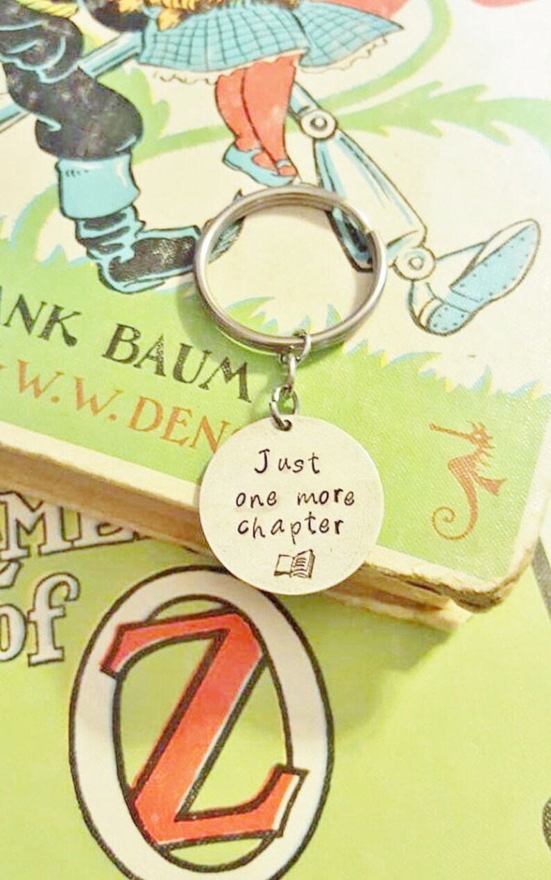 Just One More Chapter Key Chain Book Lover Gift for Book Etsy