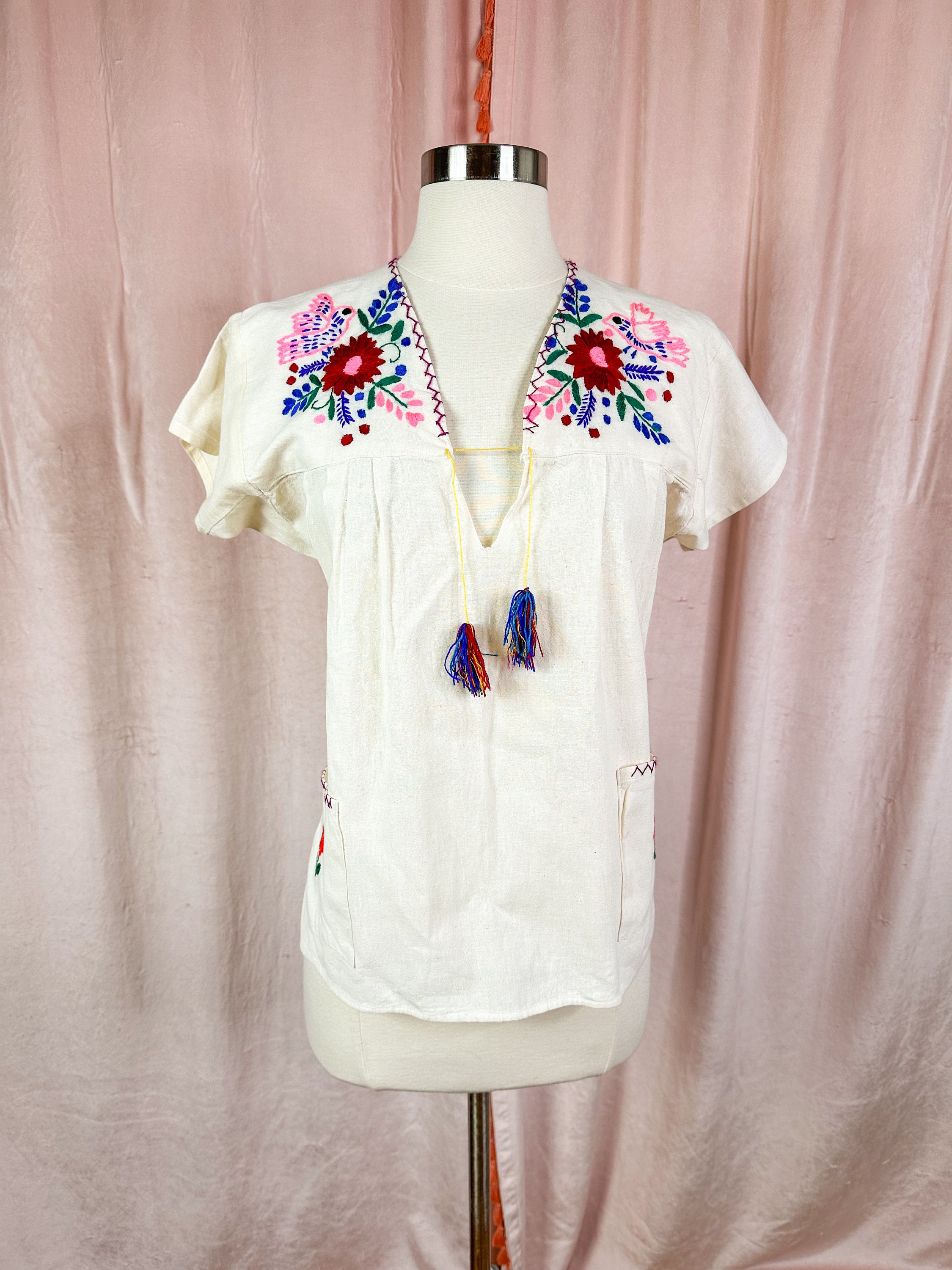 1960s Mexican Blouse - Etsy