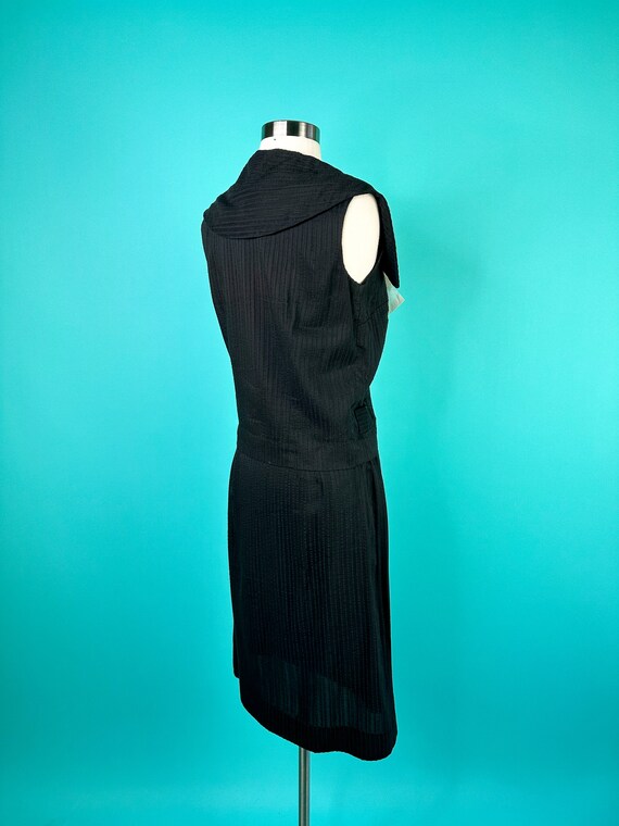 1950s 60s Black Skirt Top Set 30W - image 7