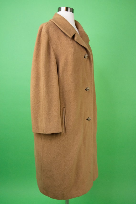 Vintage 1950s Light Brown Coat Large Cashmere Min… - image 6