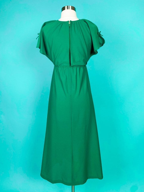 Vintage 1970s Green Dress XXS Juniors - image 10