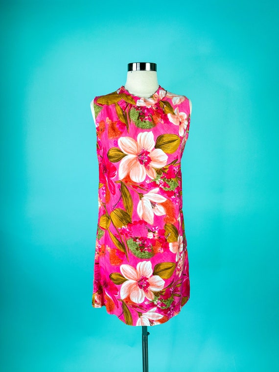 1960s Hawaiian Dress Mini Dress - image 4