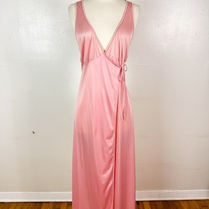 1960s 70s Punk Wrap Nightgown Robe Dressing Gown Large