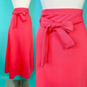 VINTAGE 1970s VOLUP Pink Skirt Large XL