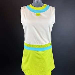 1960s Super Fun Mod Cullote/Romper Skort Dress - Medium Large