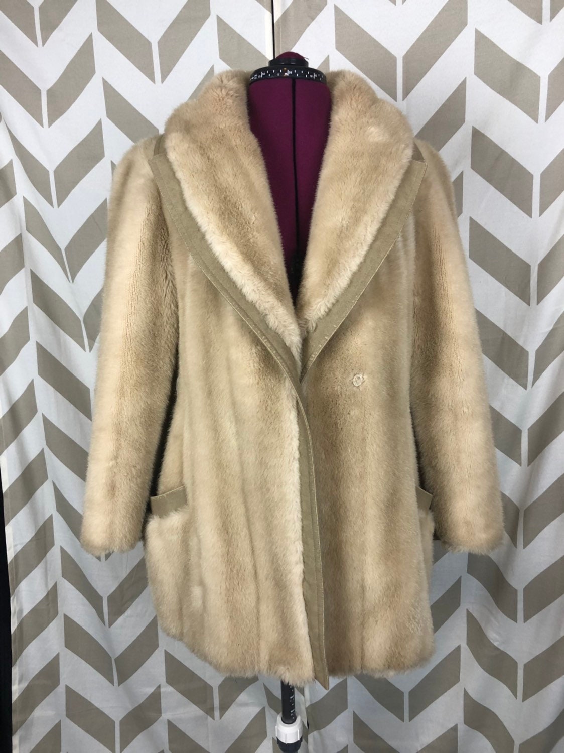 Beige Faux Fur Coat - Etsy