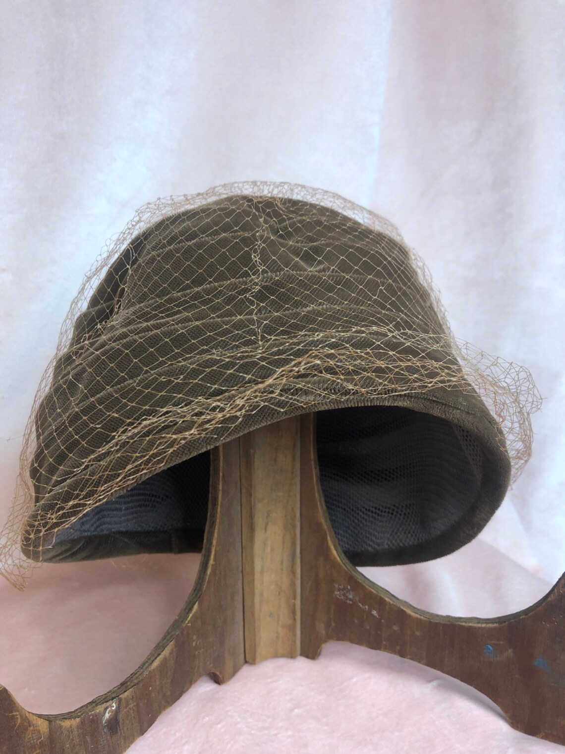 60s Velvet Beehive Hat Netted Hat Brown Netted Beehive Hat Etsy