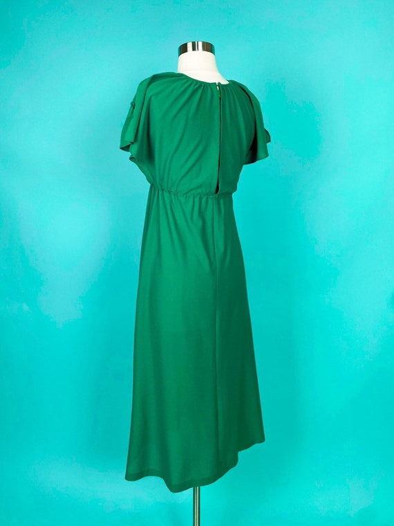 Vintage 1970s Green Dress XXS Juniors - image 9