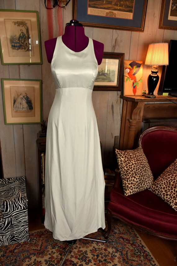 90s Small Pastel Green Formal Gown - Bridal Gown -