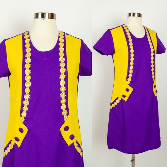 1960s Small Mod Mini Dress - image 1