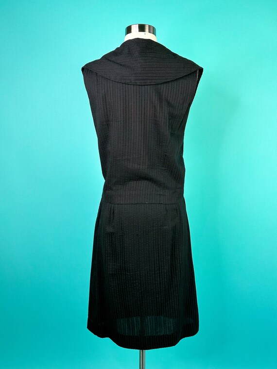 1950s 60s Black Skirt Top Set 30W - image 6