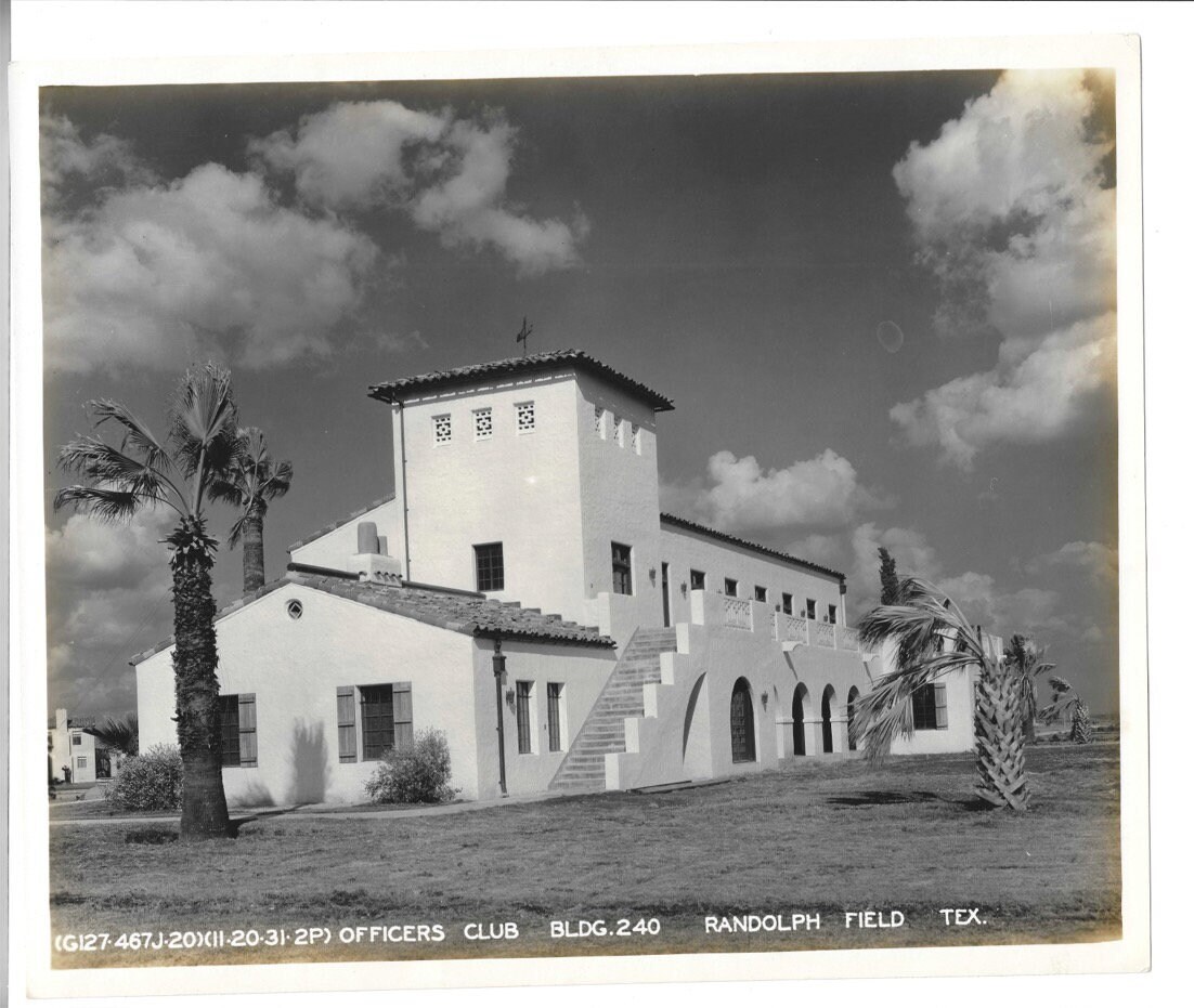 Vintage Military Photograph 1931 Officers Club BLDG 240 Randolph Air ...