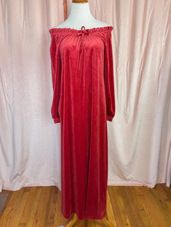 Vestido vintage de terciopelo rojo de los años 60 y Vestido de