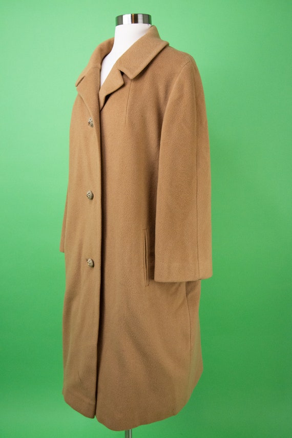 Vintage 1950s Light Brown Coat Large Cashmere Min… - image 7