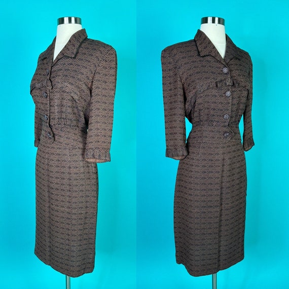 XS 25w 1950s Brown Skirt Set