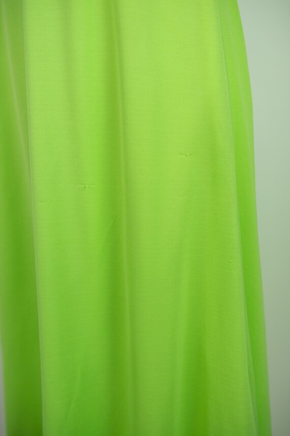 Vintage 1970s 28W Lime Green Butterfly Capelet Dr… - image 6
