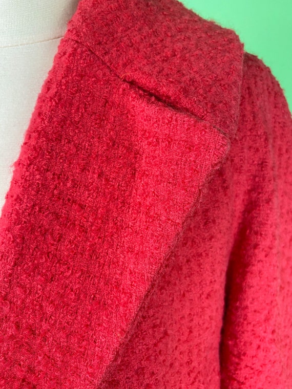 Vintage 1950s 60s Pink Fuchsia Wool Jacket medium… - image 7