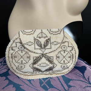 Vintage 1940s Czech Purse Clutch Beaded Purse