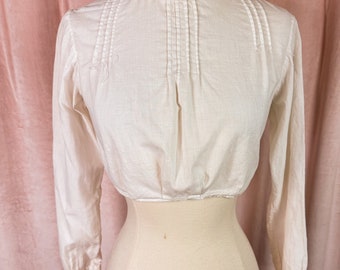 Antique 1900s Top Blouse Cropped Small 34 bust