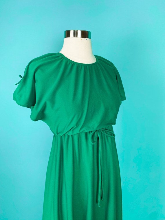 Vintage 1970s Green Dress XXS Juniors - image 4