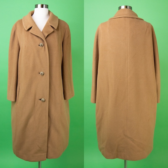 Vintage 1950s Light Brown Coat Large Cashmere Min… - image 2