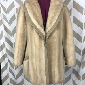 70s Faux Fur Coat Ladies Vintage Faux Fur Coat - Etsy