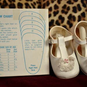 Vintage 1950s Girls Lullaby Baby Shoes | Crib Shoes | Nursery Decor | Baby Shower Gift | Baby Room Decor NWOT Original Box