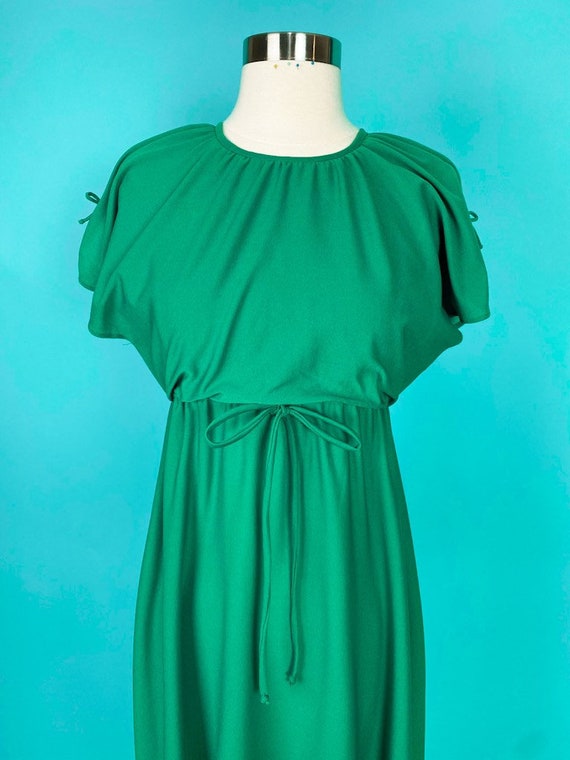 Vintage 1970s Green Dress XXS Juniors - image 5