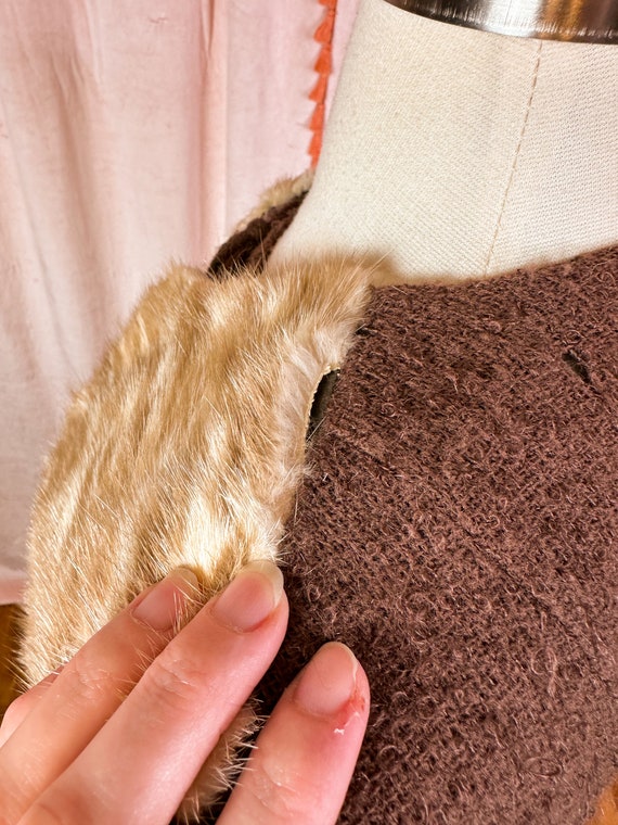 Vintage Mohair Brown Knit (S)
