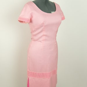 Vintage 1960s 30W Pink Lilli Diamond Wiggle Dress Medium Large