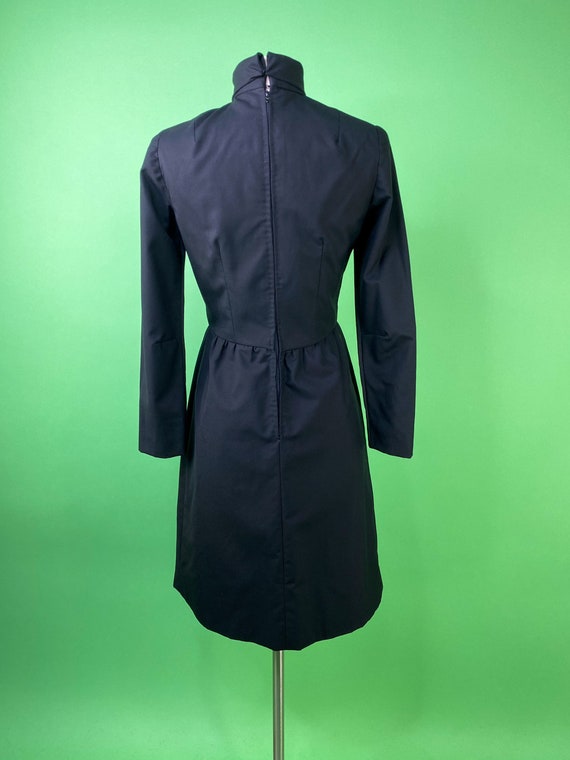 1960s Black Mod Dress 25W - image 5