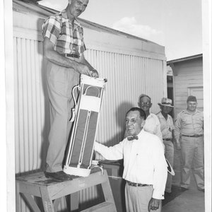Vintage Military Photograph 1930s 40s Golf Bag Randolph Air Force Base Original Photography Print