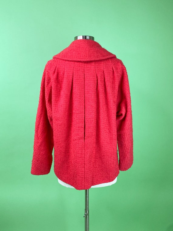 Vintage 1950s 60s Pink Fuchsia Wool Jacket medium… - image 4