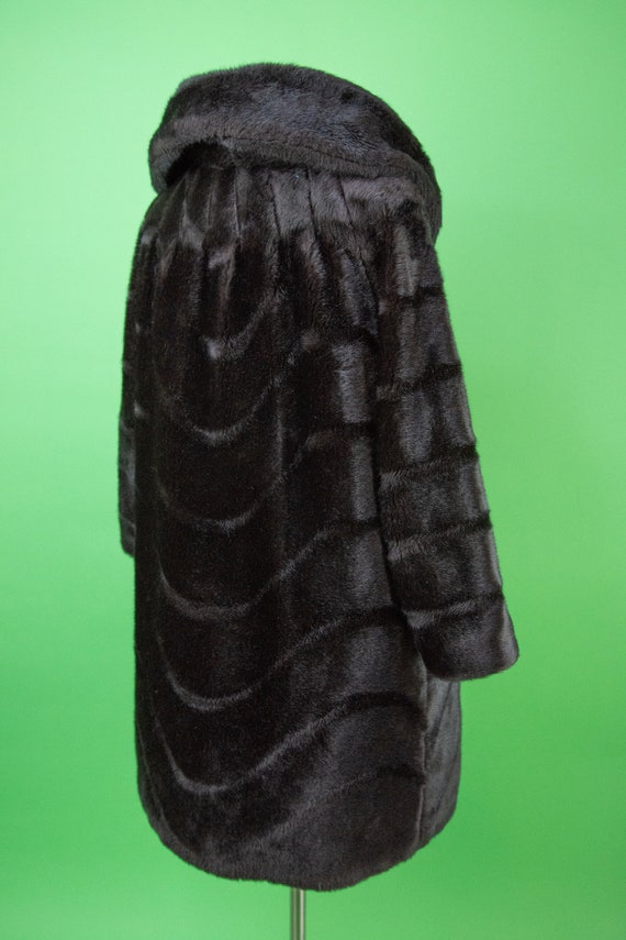 Vintage 1950s 60s Faux Fur Coat Medium Large - Wo… - image 5