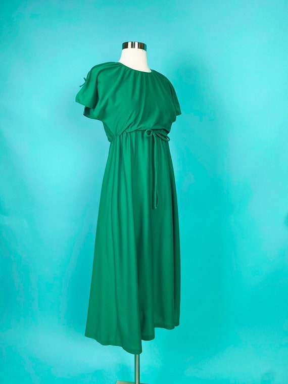 Vintage 1970s Green Dress XXS Juniors - image 7