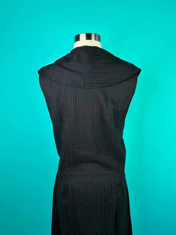 1950s 60s Black Skirt Top Set 30W - image 9
