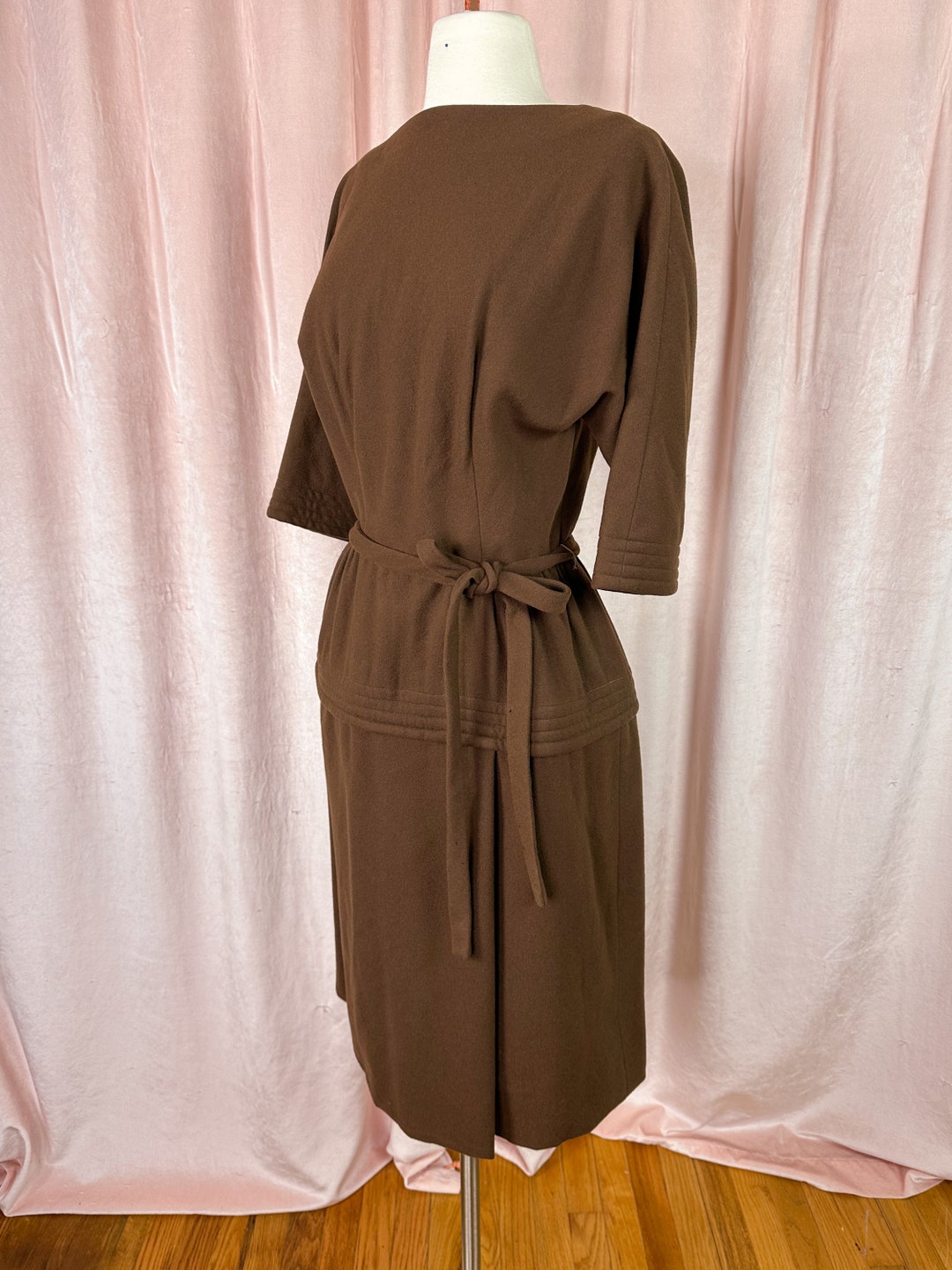 Medium 1970s Gavi Brown Wool Dress main image 1