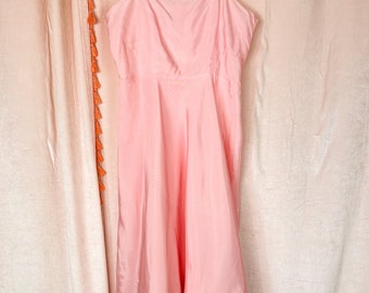 Vintage 1940s 50s XS Pink Dress Slip