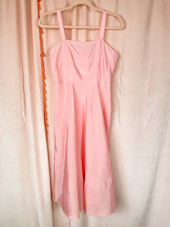 Vintage 1940s 50s XS Pink Dress Slip