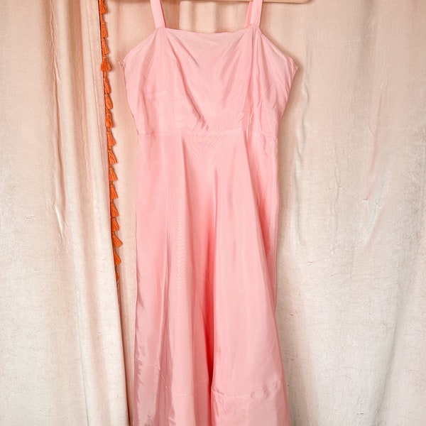 Vintage 1940s 50s XS Pink Dress Slip