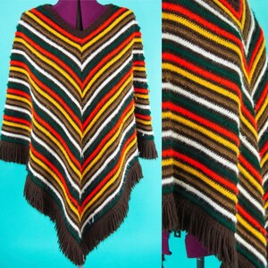 Vintage 1970s Southwestern Shawl Poncho