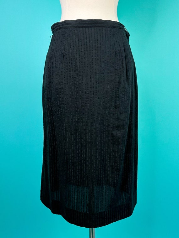 1950s 60s Black Skirt Top Set 30W - image 8